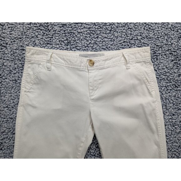 Y2K Revival Old Navy Low Rise Capri Pants Size 4 Boho Retro Beachy Casual White - Picture 3 of 13
